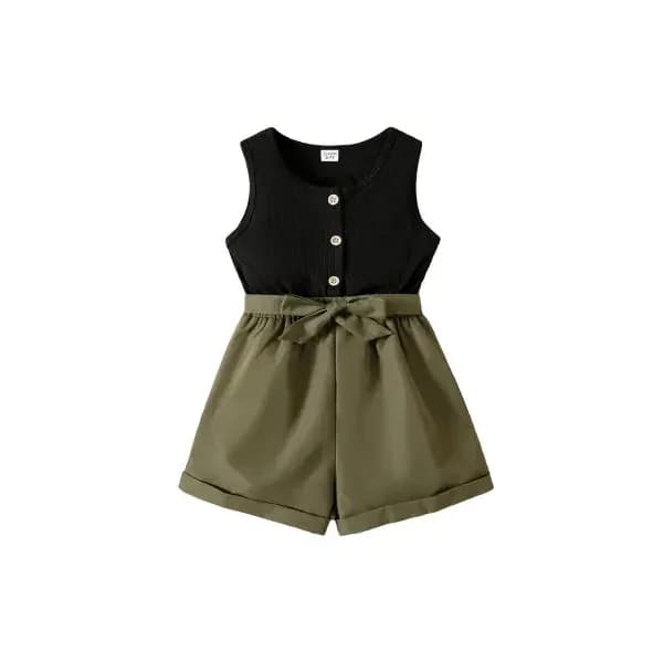 Splice Romper Jumpsuit Shorts