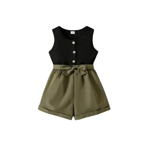 Splice Romper Jumpsuit Shorts